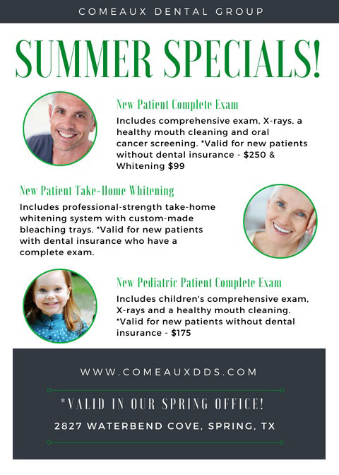 Comeaux Dental Group Summer Specials
